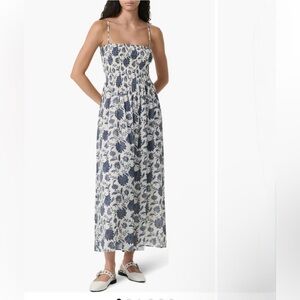 RAG & BONE Hallie Smocked Bodice Cotton &
Silk Maxi Sundress XS